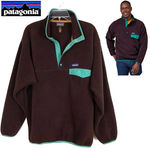 Patagonia Other - Patagonia Synchilla Men's Brown Fleece T Snap Pullover Jacket Sz M